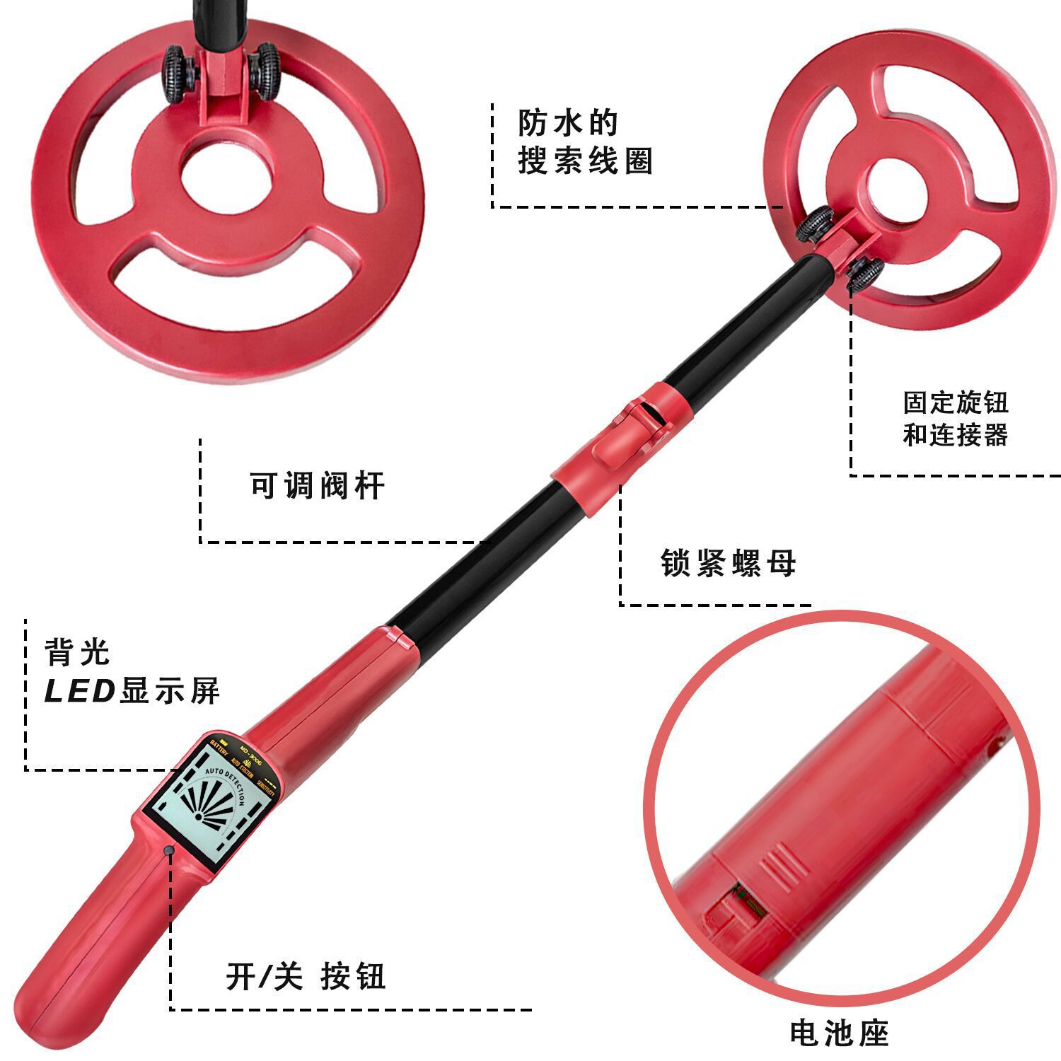 Factory Direct Supply Foreign Trade Small Package Metal Detector Outdoor Treasure Hunting Toy Children's Science Detector New Product