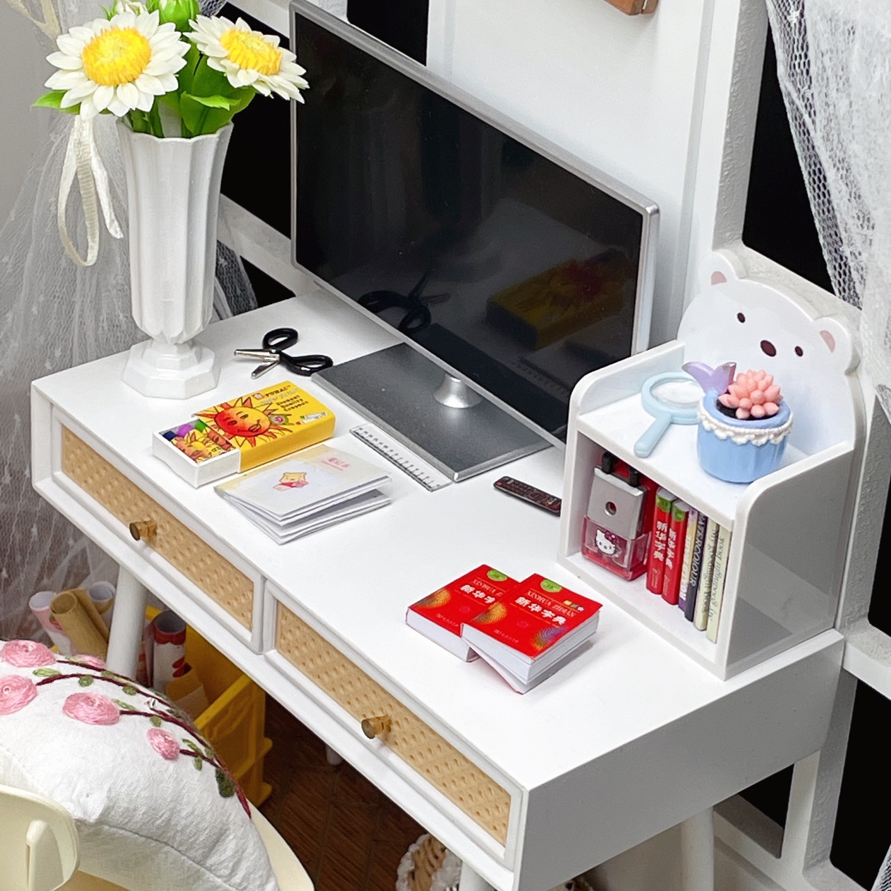 Food Play Play Toys Miniature Doll House Decoration Mini Xinhua Dictionary Books Simulation Classroom Accessories