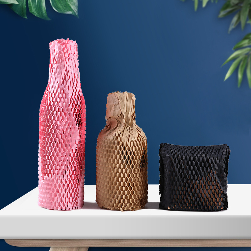Flat Honeycomb Paper Shockproof Gift Packaging Kraft Paper Honeycomb Paper Express Delivery E-Commerce Logistics Cross-Border Cushioning Material Single Sheet