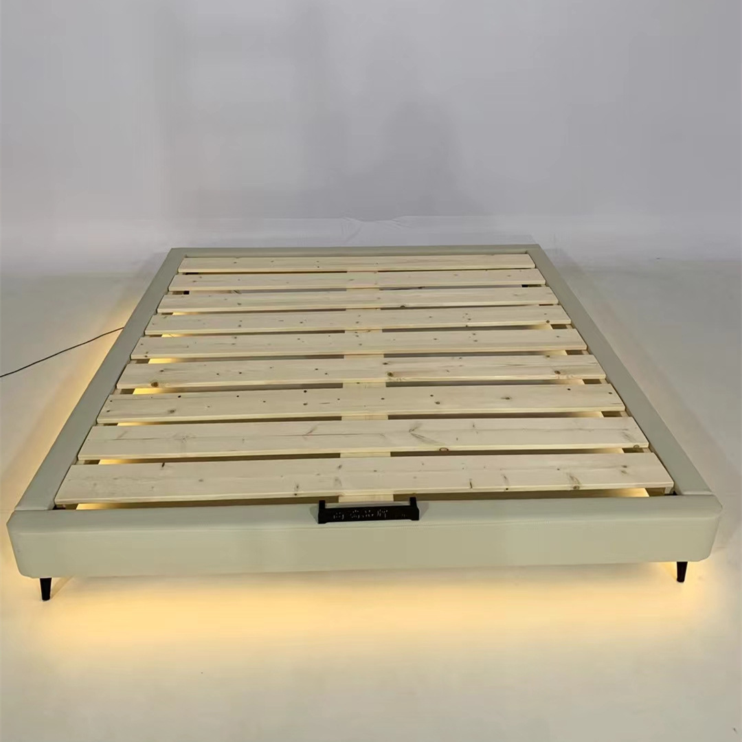 Japanese-Style Tatami Bed Overall Custom Bedroom Platform Bed Storage Integrated Low Bed Solid Wood Frame Tatami Bed