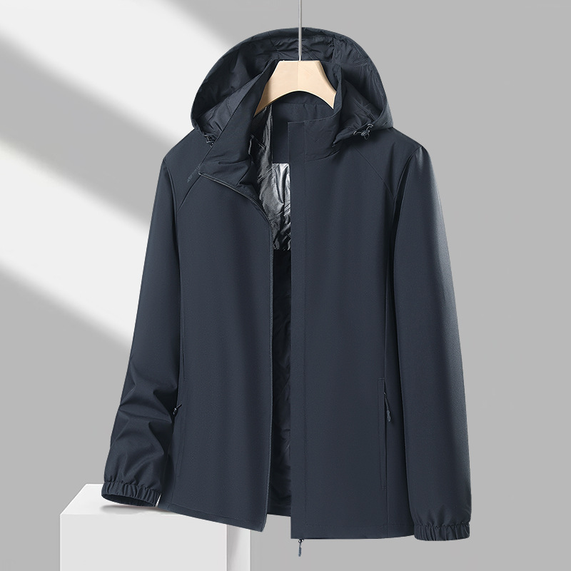 Autumn and Winter Couple's Elastic Graphene Cotton Coat Outdoor Leisure Sports Hooded Thickeneded Warm Windbreaker Cotton Jacket