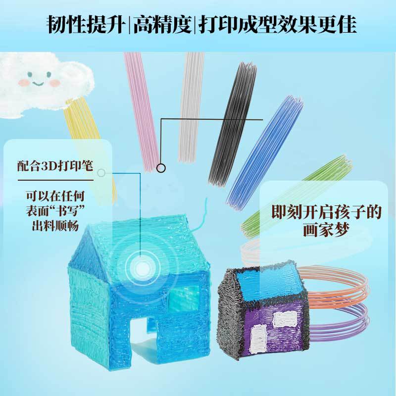 Factory wholesale 3D printing pen consumables 3D printing wire PLAPCL suit high toughness environmental protection consumables 1.75MM
