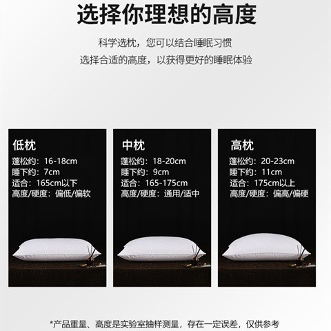 All-Cotton White Goose down Pillow, Neck Protection Pillow, Pillow Core for Home Use, High-End Neck Protection Pillow, Star Hotel down Pillow Manufacturer Wholesale