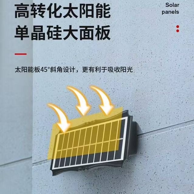 Solar outdoor wall washer lamp outdoor courtyard waterproof villa garden wall lamp landscape decoration layout spotlight