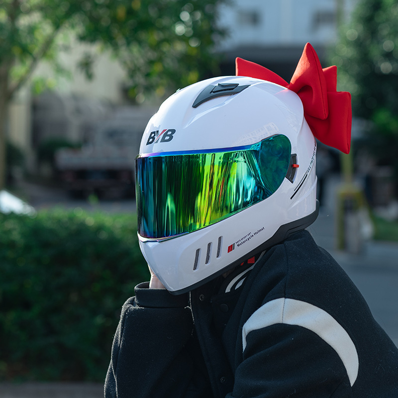 Helmet Decoration Bow Electric Battery Car Accessories Riding Accessories Internet Celebrity Same Style Oversized Trunk Decoration