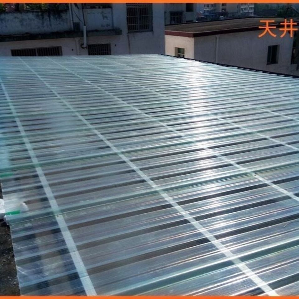 Transparent Tile Plastic Roof Resin Asbestos Corrugated Board Color Steel Tile Frp Fiber Thickeneded Awning Bright Tile Lighting Tile