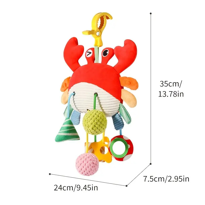 Cross-Border Crab Pull Rope Bed Bell Stroller Stroller Rattle Pendant Newborn Toy to Soothe the Baby