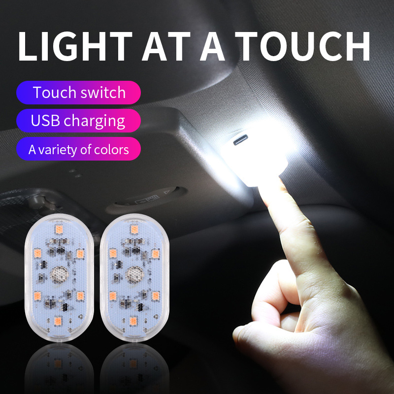 Car reading light strong magnetic led interior light USB charging roof light trunk light car lighting modification universal