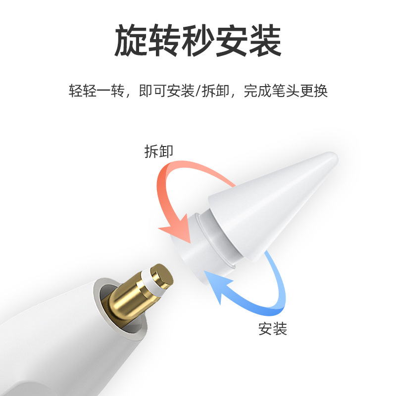 Suitable for Apple Apple Pencil First and Second Generation Pro iPad Pencil Tip Silent Anti-Slip and Wear-Resistant