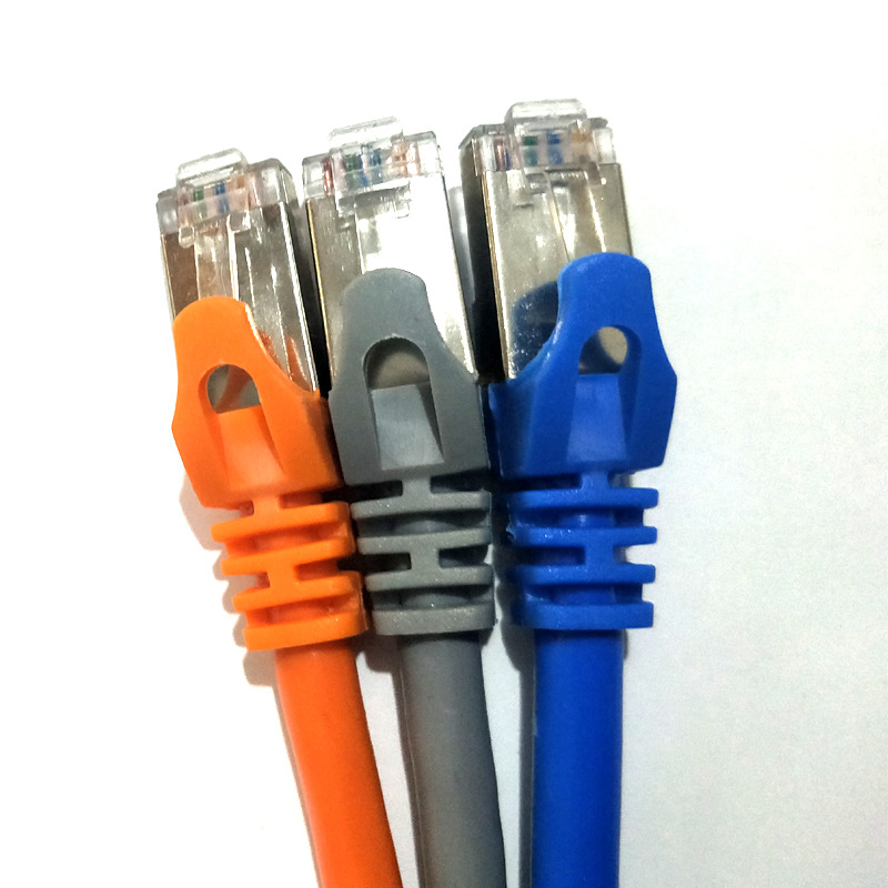 Super Class 5 Class 6 Double Shielded Oxygen Free Copper Finished Short Network Cable 0.2 0.25 0.3 0.4 0.5 0.6 1 m