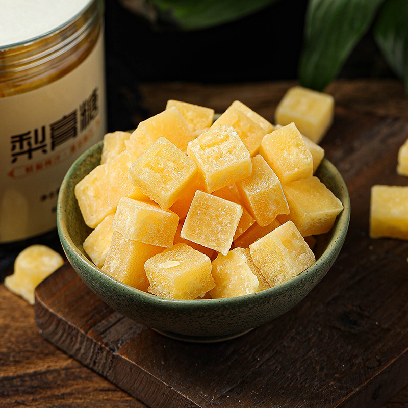 Factory Direct Sales Nanjing Tongrentang Pear Paste Sugar Cool Mint Flavored Pear Paste Sugar Snacks Handmade Baicao Pear Paste Sugar