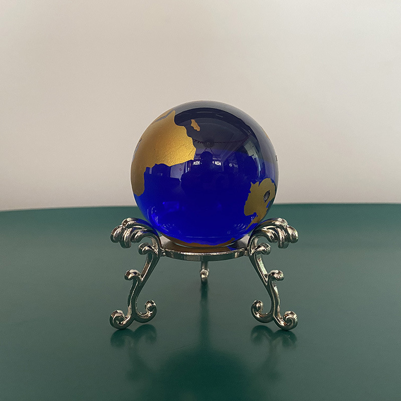 Crystal Ball Base Crystal Faceted Diamond Ornament Metal Ball Holder Manufacturer Discount Home Textiles Home Decor-Creative Ornaments-Display