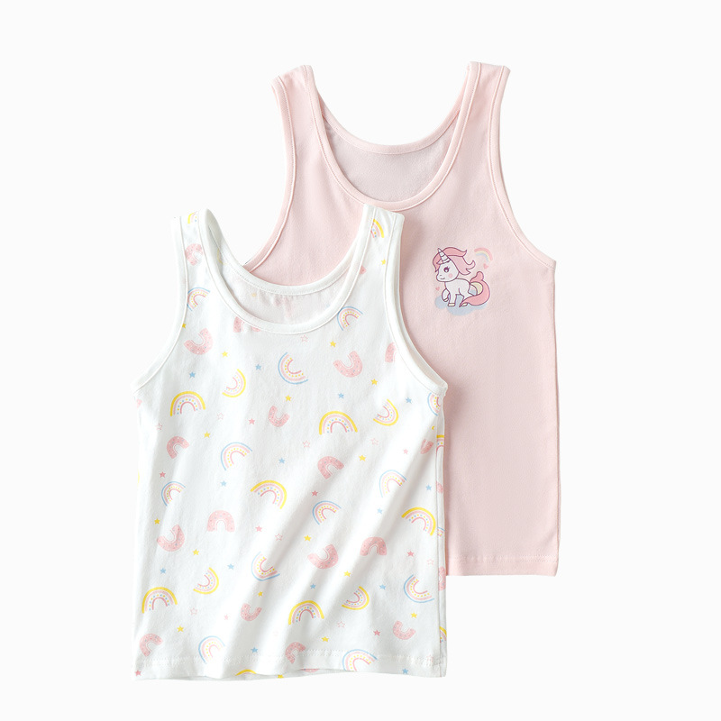 Children's Cotton Vest for Summer Wear Girls' Sling Class A Thin Bottoming Top for Small and Medium-sized Children