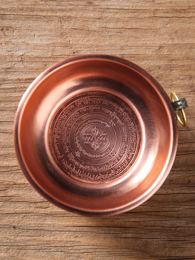 Copper-Colored Incense Offering Tray Six-Armors Set Fire Offering Basin Pure Tray Multifunctional Incense Burner Copper Alloy Household