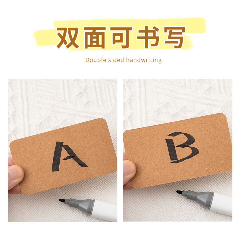 Color Boxed Card English Word Card Thickened Handwritten Memory DIY Hand-painted Self-made Literacy Memo Hard Cardboard