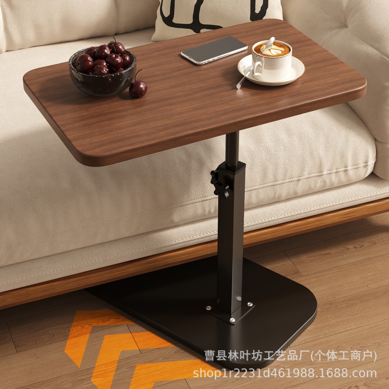 Spot Adjustable Height Rotating Side Table Sofa Bed Side Storage Rack Simple Coffee Table Notebook Stand