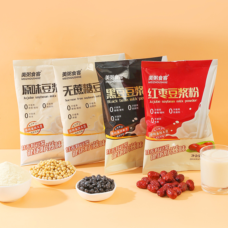 American porridge eater original flavor soybean milk powder 500g breakfast instant soybean milk source factory wholesale agent live broadcast supply