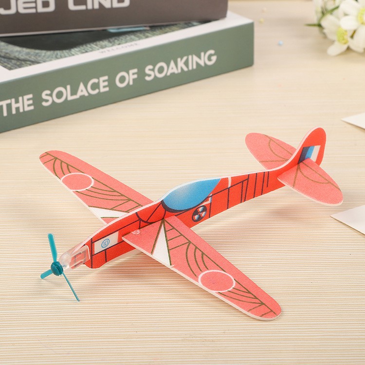 Factory direct DIY handmade small production educational toys aircraft model hand-throwing glider foam aircraft gifts cross-border