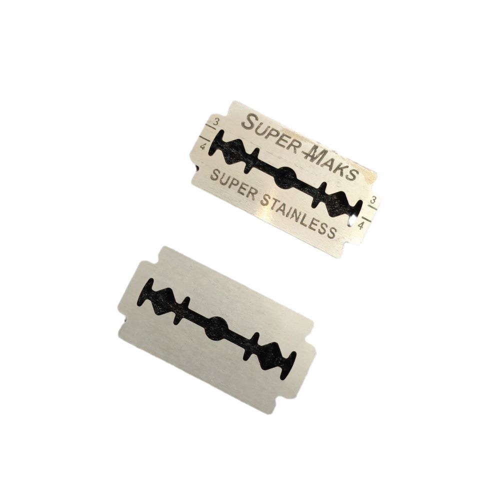 Bulk vintage shave universal razor blade stainless steel and carbon steel double-edged double-sided replacement blade wholesale