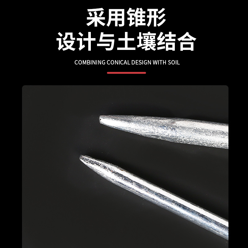Household Engineering Lightning Protection Grounding Wire Grounding Rod Grounding Pole Electric Lightning Rod Cold Galvanized Galvanized Rod Grounding Device