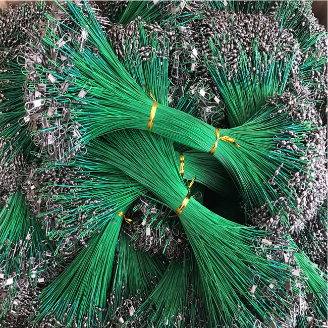 Luya anti-bite line wire leader swivel pin soft steel wire front wire Luya fishing tackle supplies can be split