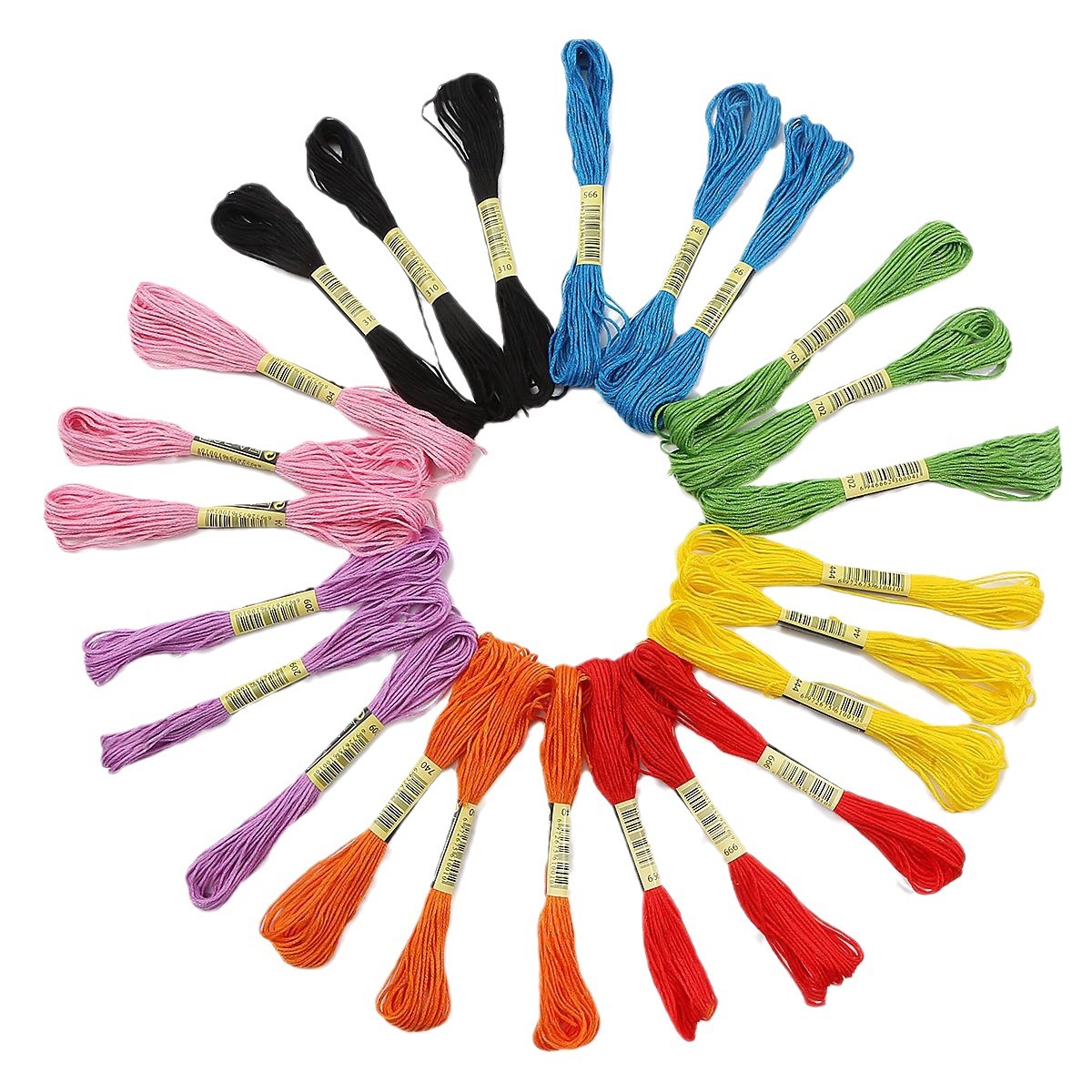 Factory cross stitch thread in stock wholesale embroidery thread ecological polyester cotton thread 8 M 6-strand embroidery DIY handmade braided thread