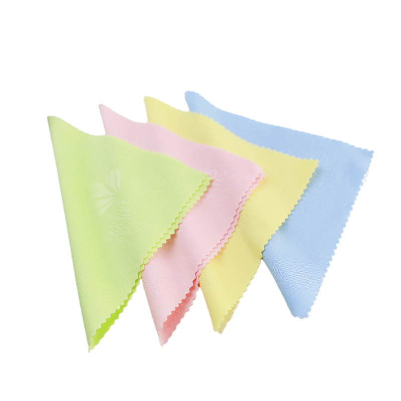 Needle Three Microfiber Glasses Cloth Lens Cleaning Cloth Screen Cleaning Cloth Solid Color Dust-Free Cloth Wiping Cloth Eye Cloth Wholesale