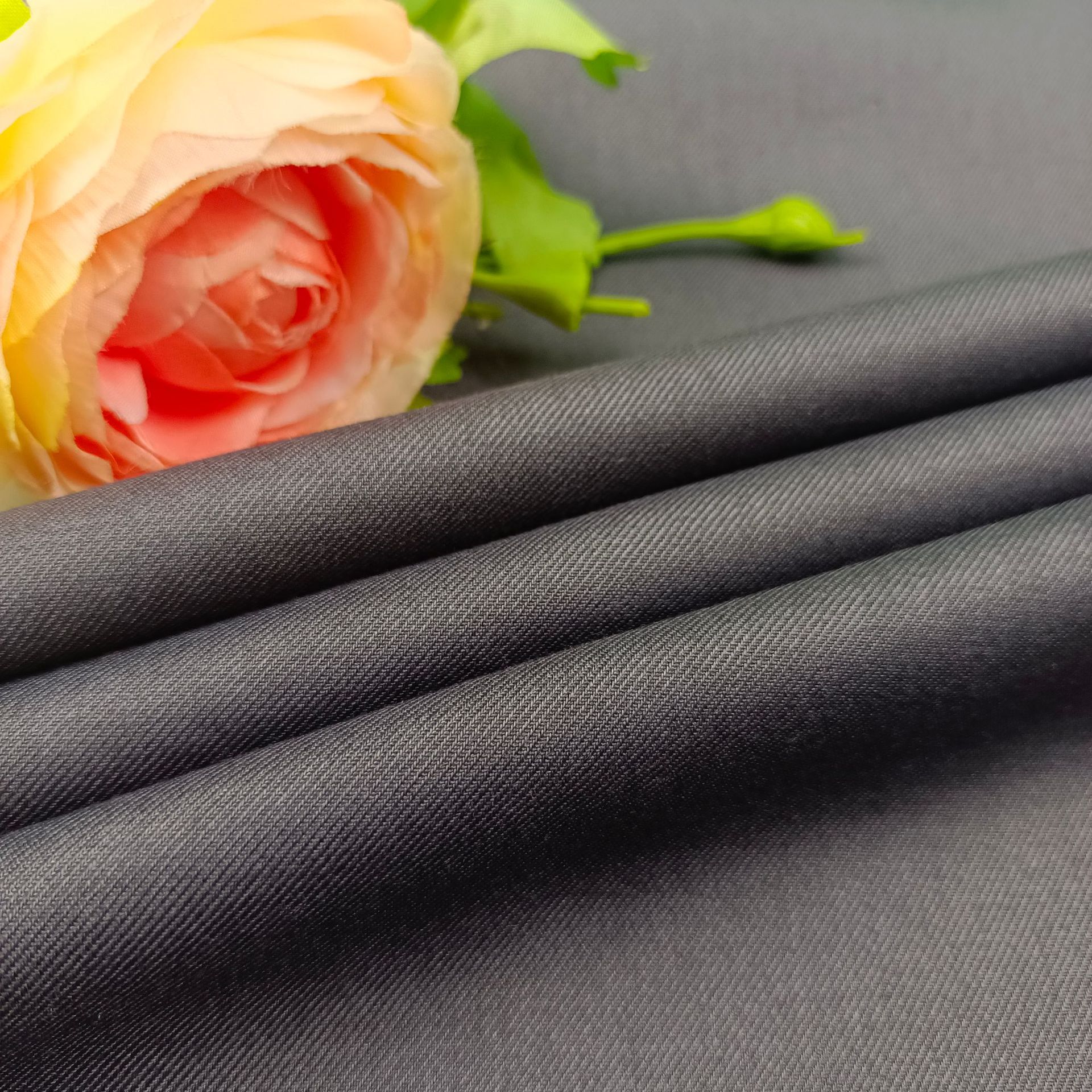 Manufacturer's In-Stock 360g Four-Season Unisex Suit and Trousers Twill Fabric Polyester Viscose Tr Fabric Fine Woven