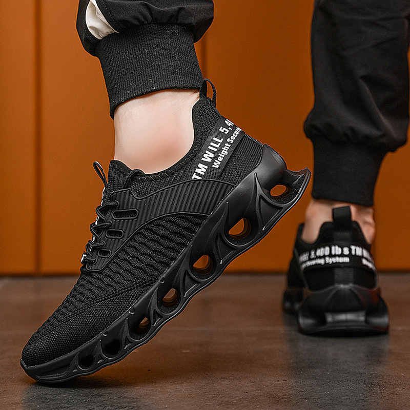 Couple Shoes Cold Adhesive Shoes Fly Woven Mesh Blade Coconut Cross-Border Running Shoes Jinjiang Travel Sports Shoes Sneakers