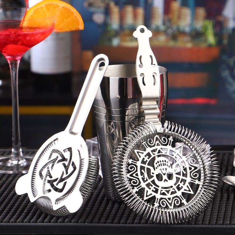 Фильтр для льда из нержавеющей стали 304 с полым дизайном, инструмент бармена Fanty, изолятор льда, фильтр в форме черепа