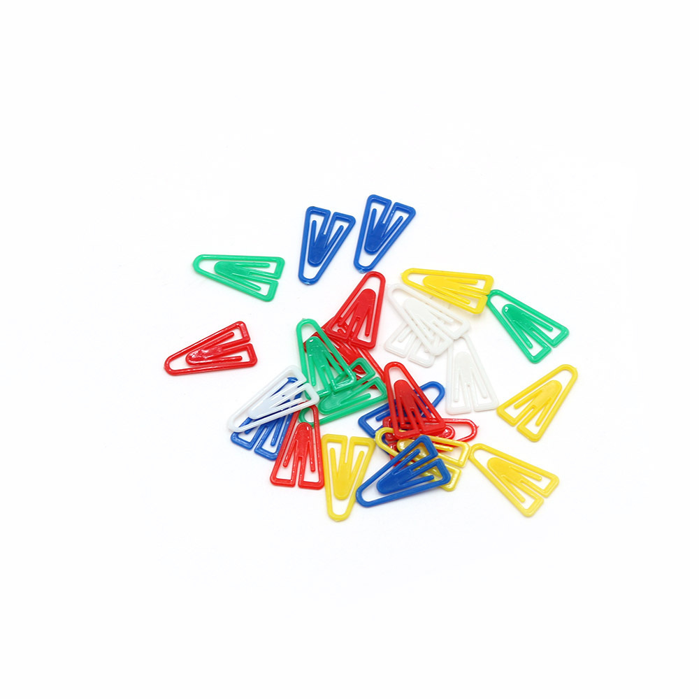 Plastic Fun Paper Clip Arrow Colorful Triangle Boat Shape Creative Paper Clip Bookmark DIY Plastic Fun Paper Clip
