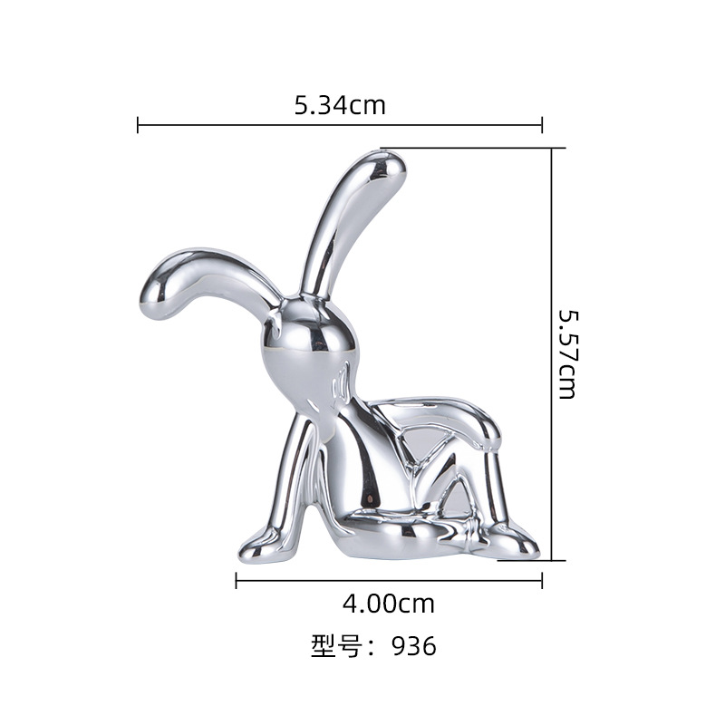 Nordic creative rabbit crafts with screw cup lid handle accessories household tissue box jewelry storage box ornaments