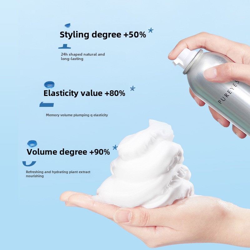 Puyan Foam Hair Wax 450ml Curly Hair Moisturizing Fluffy French Perm Mousse Bubble Elastin Women's Hair Gel Styling