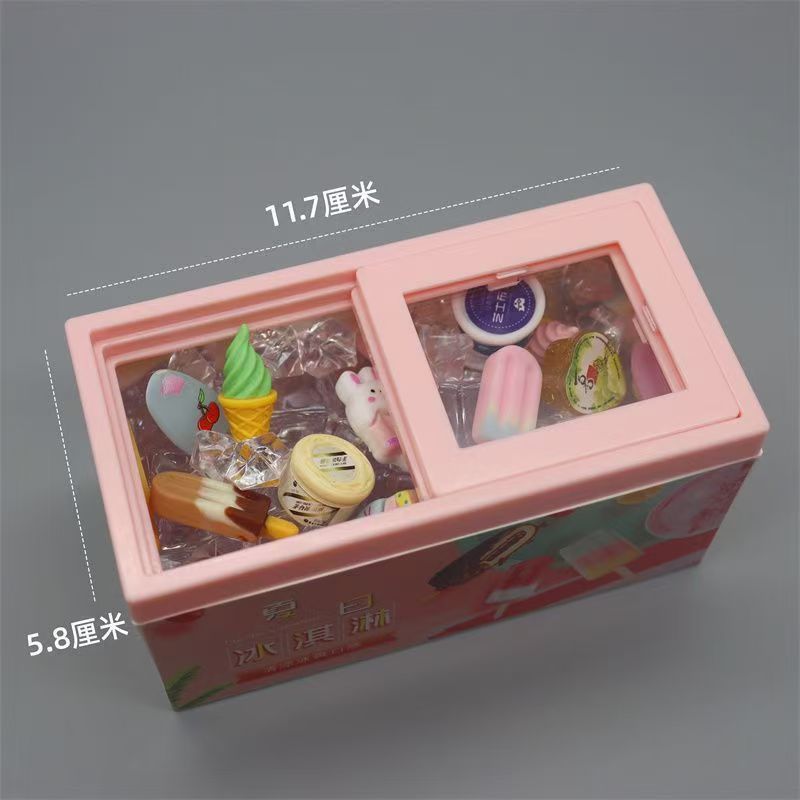 Мини супермаркет маленький морозильник холодильник для мороженого конус напитков игрушечная модель кукольного домика: детские игрушки для игрового домика