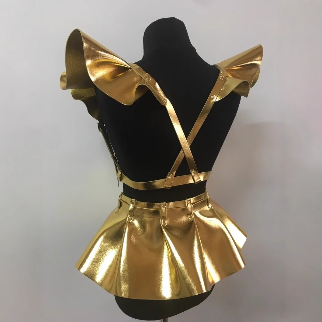 2025 New Style Waist Belt European and American Punk Shoulder Strap Leather Belt Suit Waist Cincher Suspender Slimming Strap Multi-Color