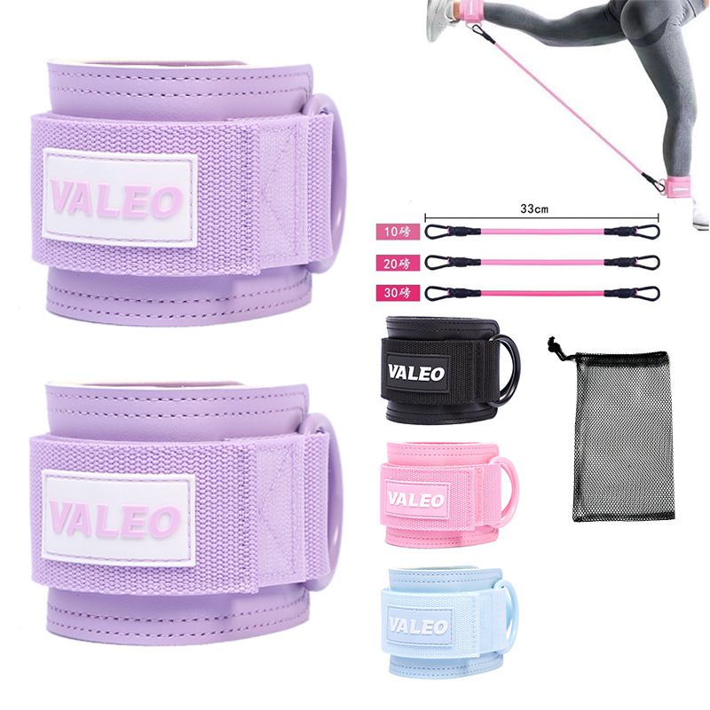 тренировочный ремень для ног Valeo Fitness с пряжкой на щиколотке, кольцо для ног, эластичный пояс, анкерная система