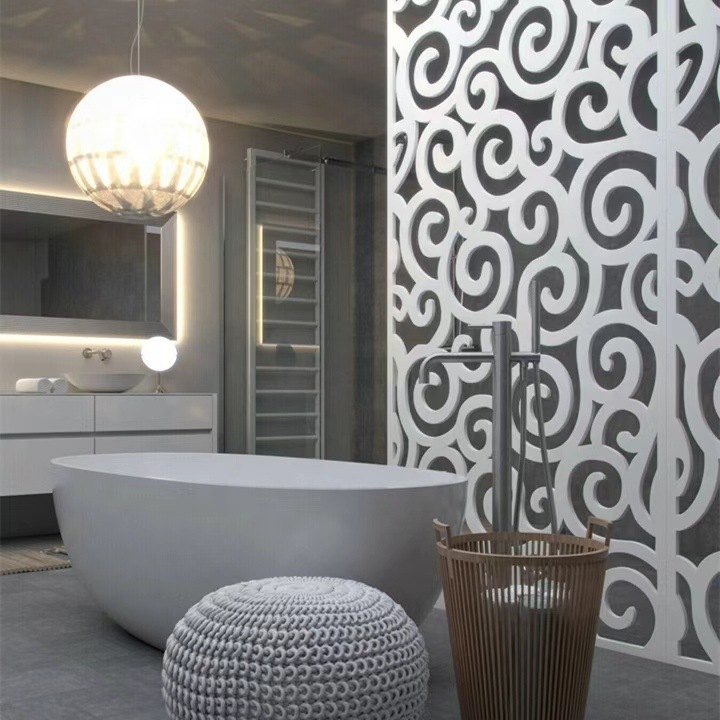 Indoor Wood-Plastic Decorative Screen, Wood-Plastic Partition, Sofa Background Wall Decoration, Bedside Hanging Painting, Balcony Shopping Mall Partition