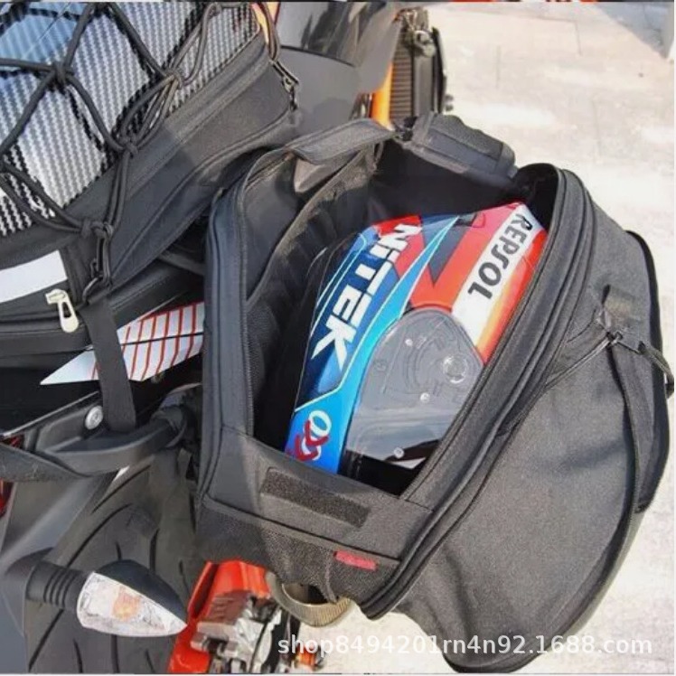 Motorcycle Side Bag Saddle Bag Riding Tail Bag Helmet Delivery Waterproof Cover Strap Fixed Side Bag Hanging Bag