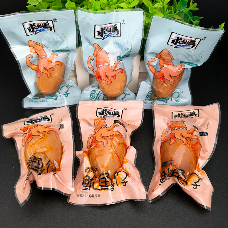 Qiu Xian Dao Bulk Weighing with Full Seeds Spicy Original Flavor Squid Snacks 500g Seafood Office Snacks Free Shipping Open Bag