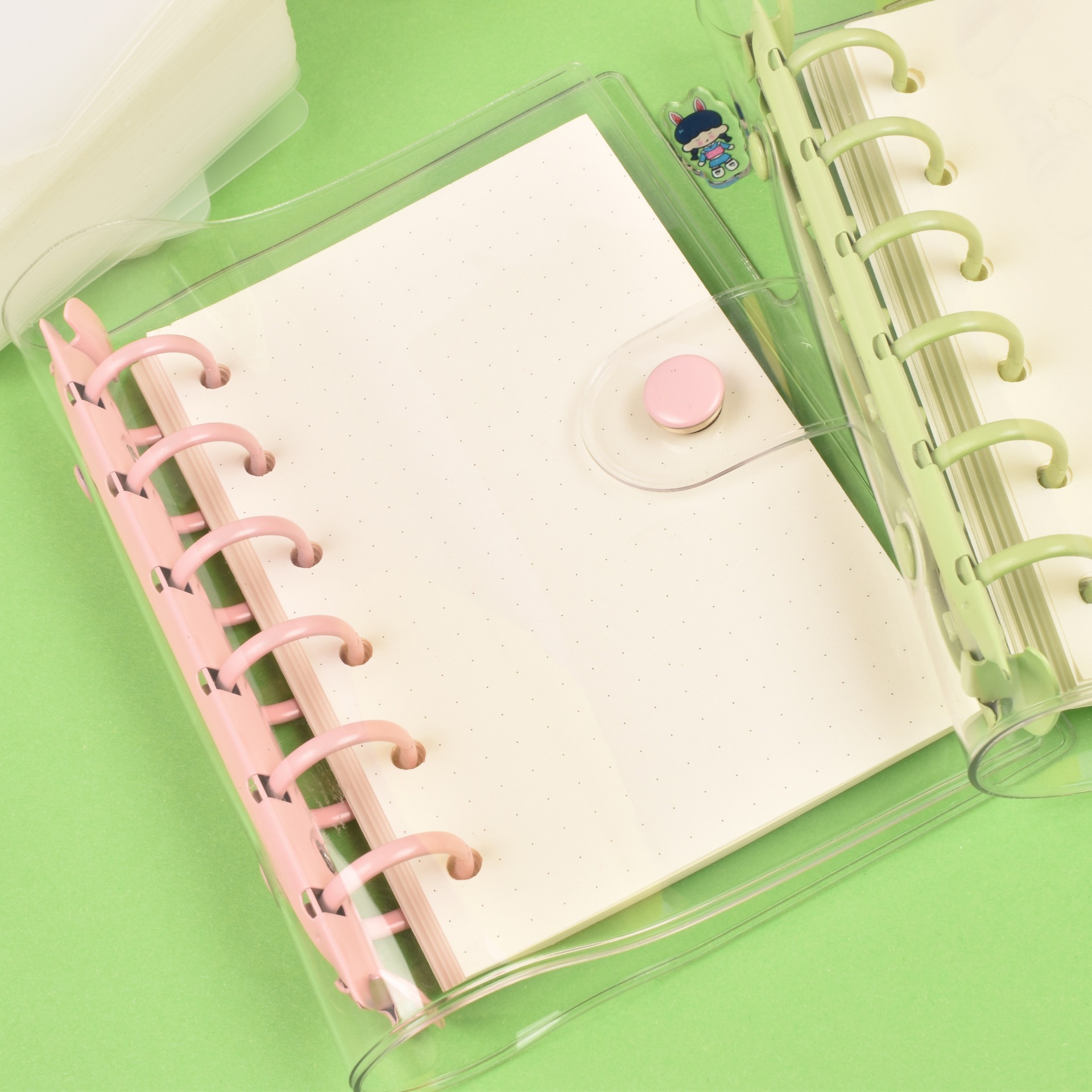 A7 Transparent Cover Pvc Planner Six-Ring Binder Notebook Student-Specific Photo Album Star-Chasing Notebook Loose-Leaf Notebook