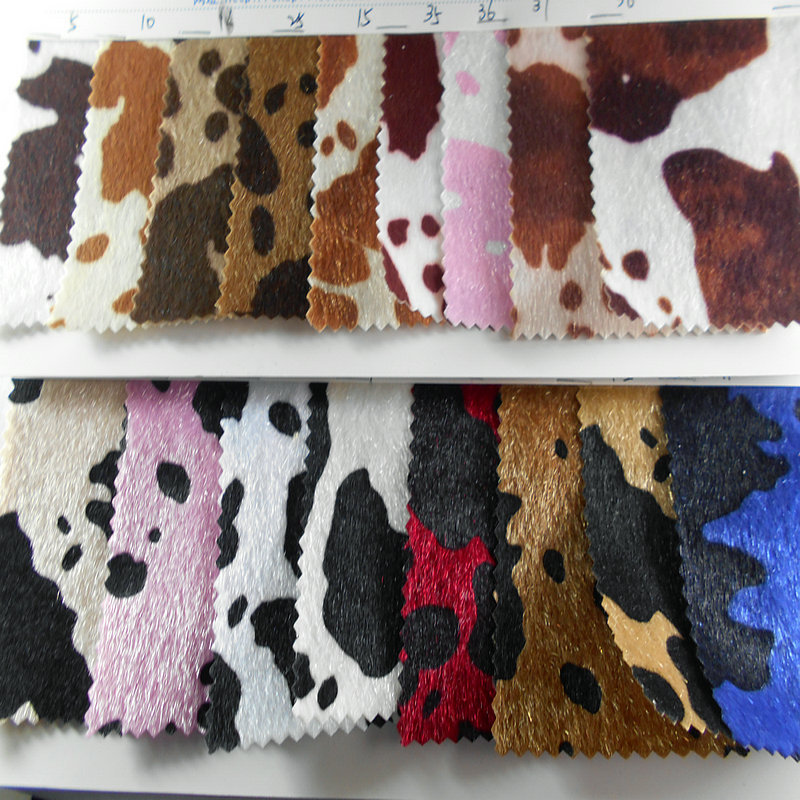 Новая имитация лошадиной шерсти, принт молочной кожи, однотонная цветная лошадина шерсть, печать для обуви, декоративная ткань