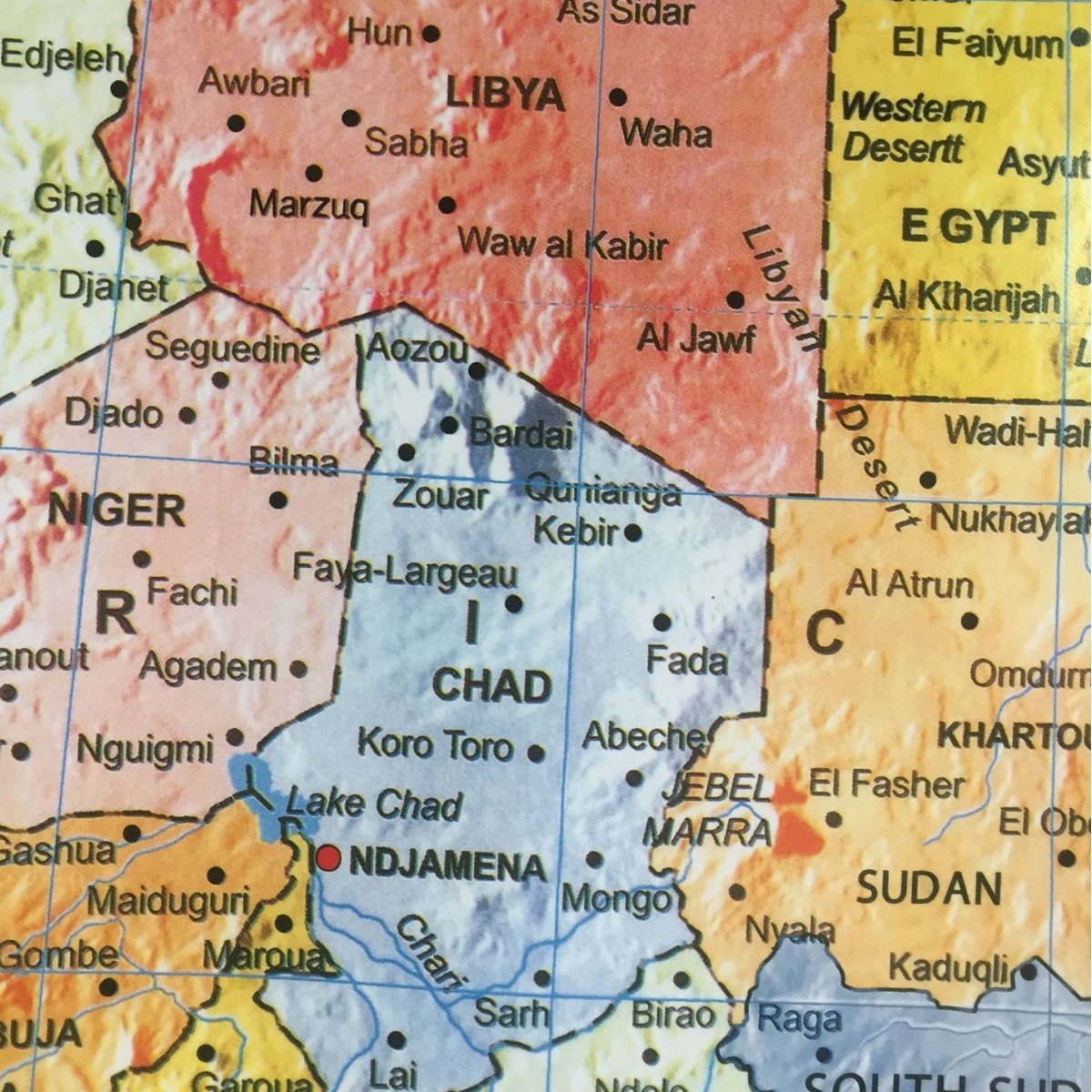 Factory direct wholesale coated paper double coated waterproof Africa map paper Africa map