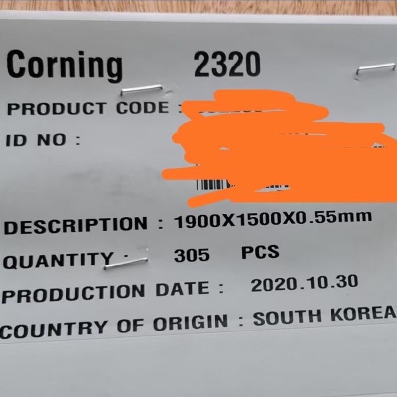 Корнинг 2320 0.33мм 0.4, прямая поставка завода 0.5мм 0.6 0.7мм
