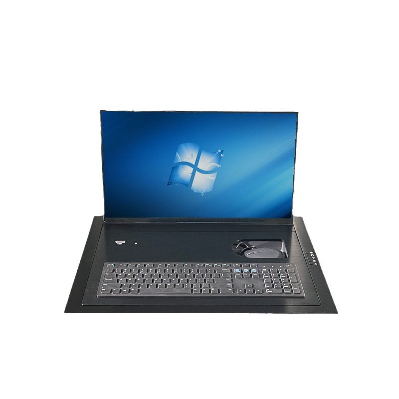 Junnan Lcd Screen Lifter Paperless Conference System Software Digital Table Card Microphone Flip Computer Desk