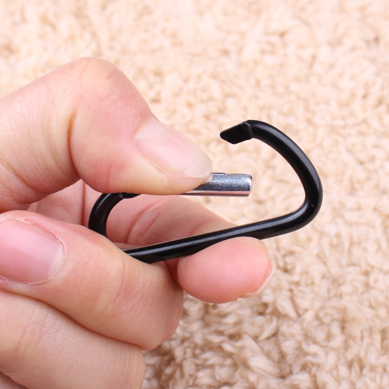 No. 5 Colorful Aluminum Alloy Carabiner Backpack Water Kettle Quick Release Buckle Multi-Functional D-Shaped Hook Outdoor Spring Carabiner Hook