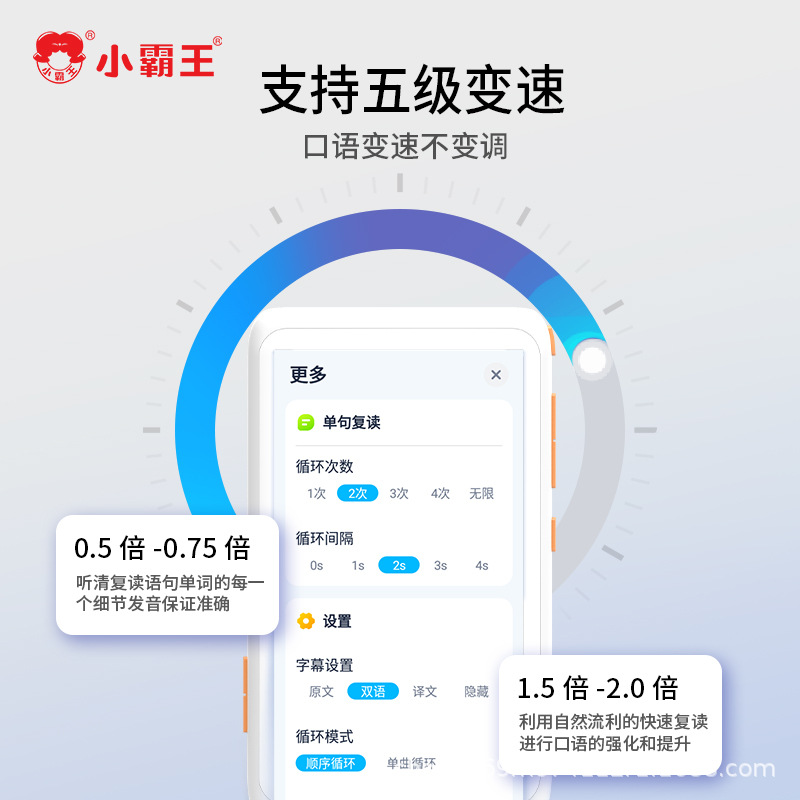Official Flagship Little Overlord C2 V1 Pocket Learning Machine English Listening Treasure Player Student-Specific Learning Tool