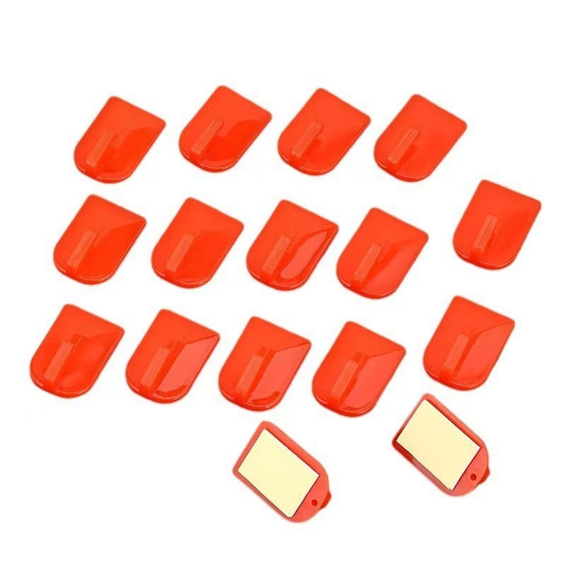 Wedding Celebration Seamless Hooks Strong Punch-Free Sticky Hooks Red Plastic Hooks Copper Coin Trinkets Sticky Hooks Wholesale