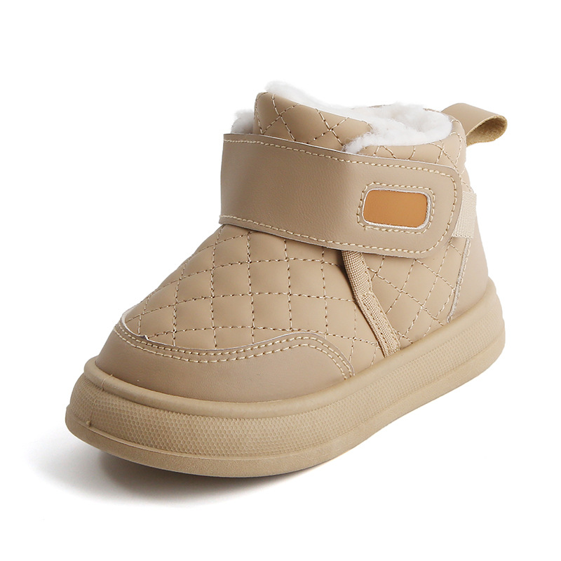 Winter Children's Snow Boots, Warm and Thickened Baby Cotton Shoes, Small and Medium-Sized Children's Shoes, Men's and Women's Water-Repellent Low-Cut Short Boots, Trendy