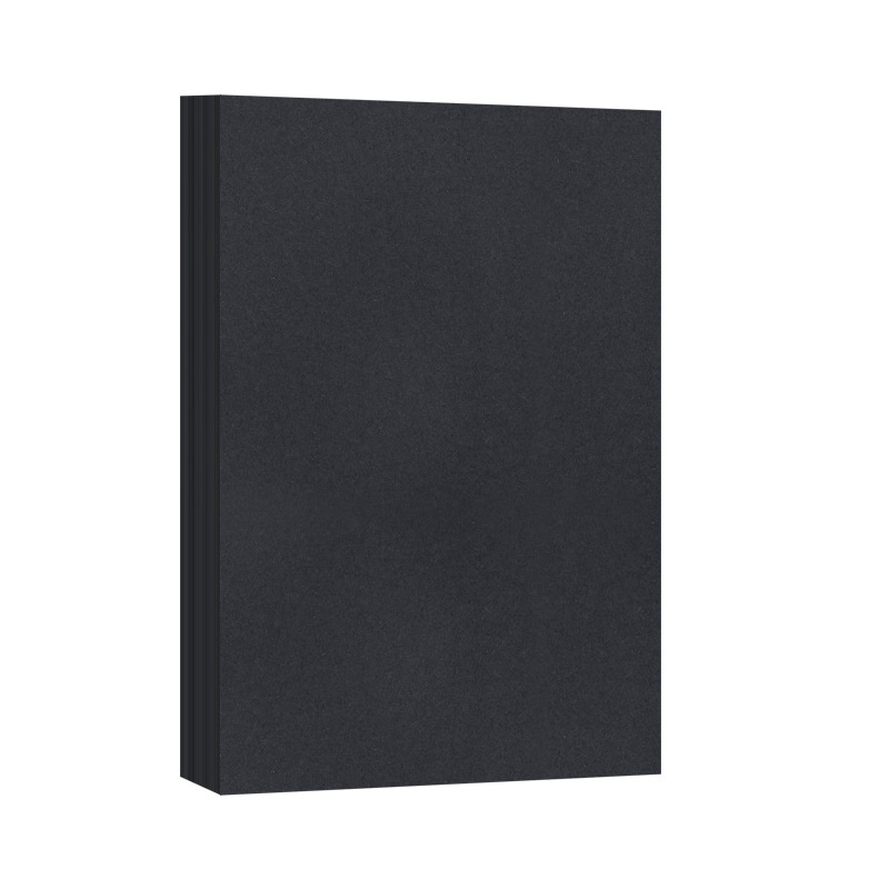 Black Cardboard Solid 4K8Ka3a4200g300g Black Card Painting Art Hard Cardboard Student Children Handmade Paper Seal