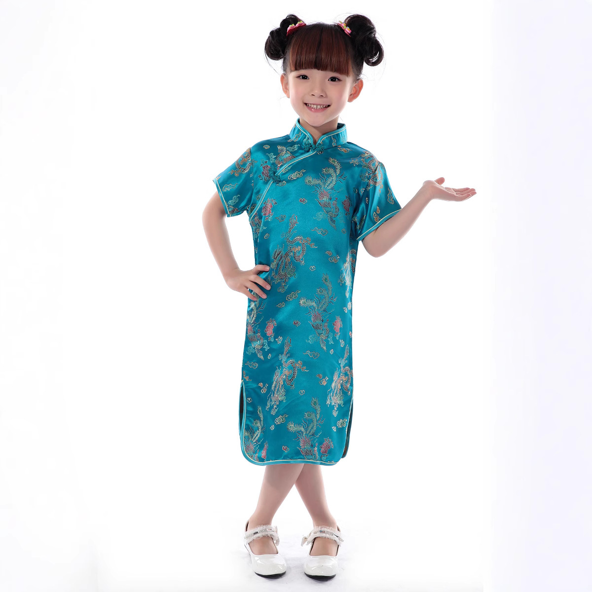 Summer Children's Cheongsam 2000 Girl's Tang Suit Princess Dress Ethnic Style Little Girl's Big Boy Guzheng Costume